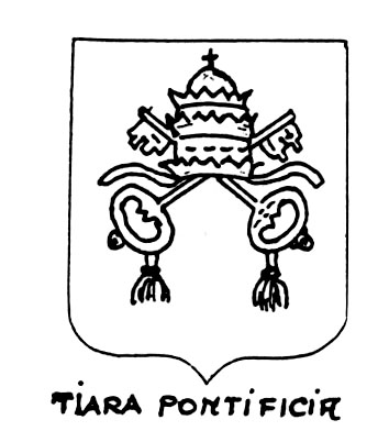 Imagem do termo heráldico: Tiara pontificia